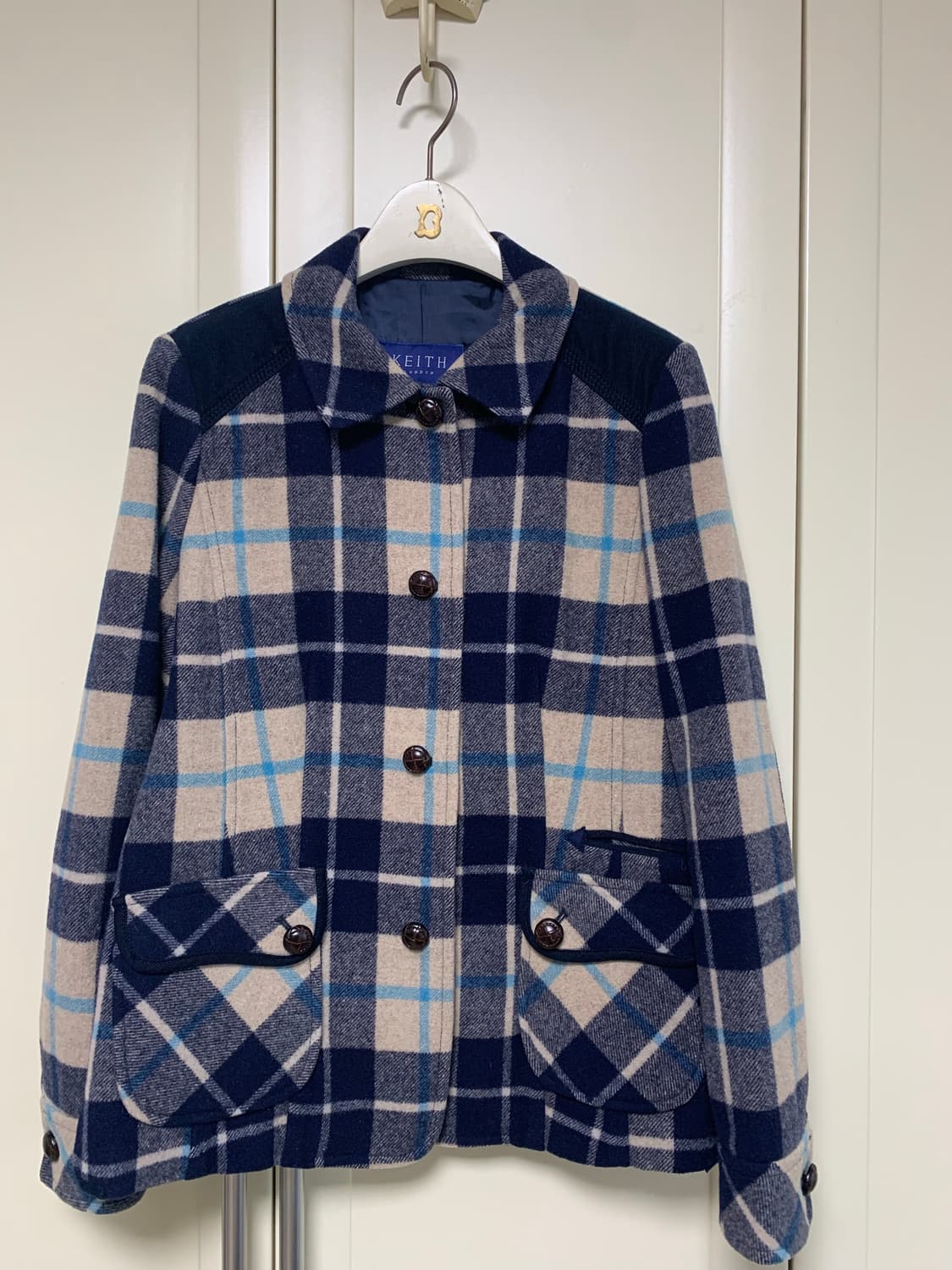 키이스 모직 체크자켓 상품이미지1