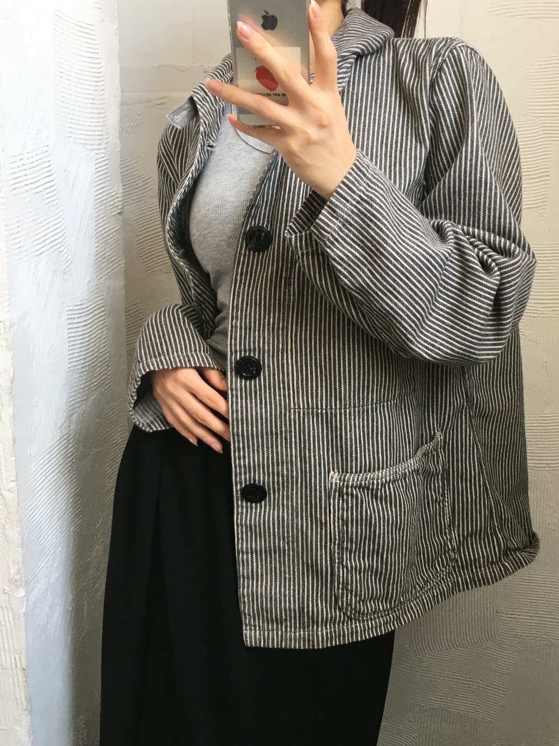 Blue Blue 블루블루 커버올 스트라이프 자켓 상품이미지2