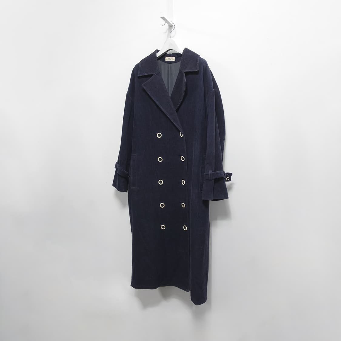 [38, 66] Uhr 18AW 우르 코듀로이 울혼방 오버사이즈 코트 상품이미지3