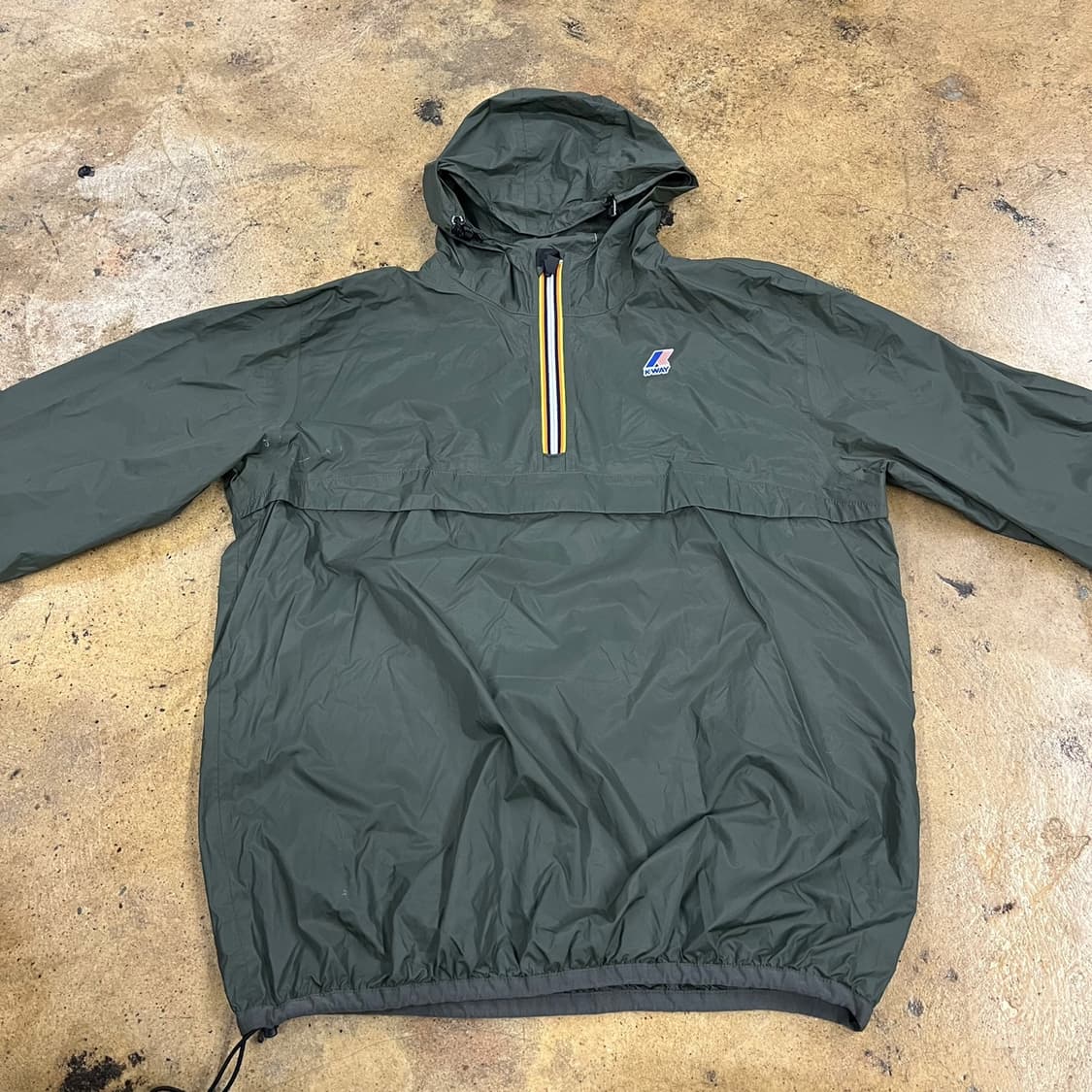 [정품/XL] K-Way 까웨 아노락 바람막이 그린 b18 상품이미지3