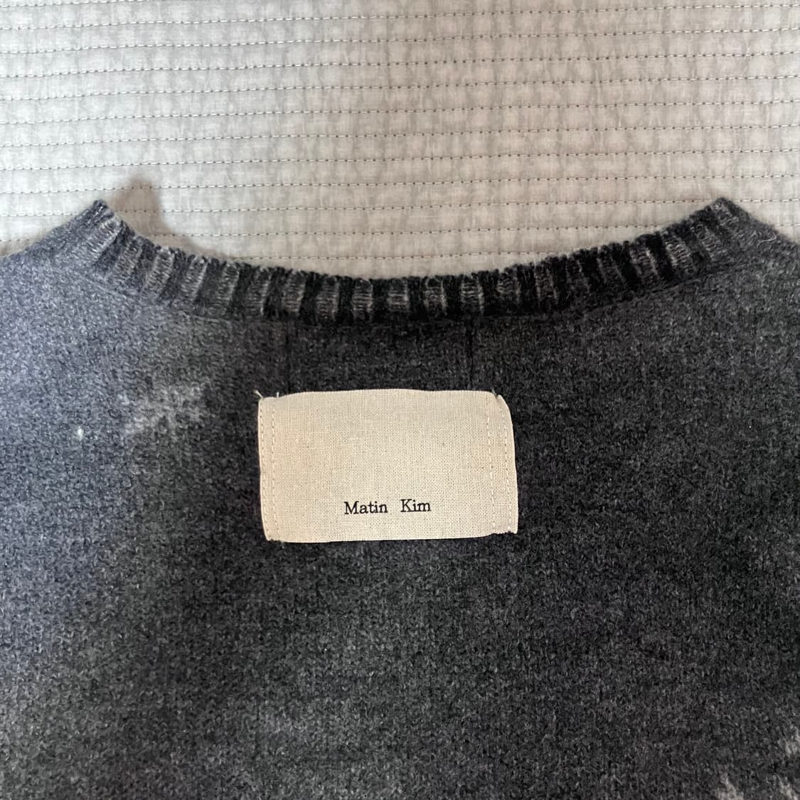 마뗑킴 눈꽃가디건 그레이 M 상품이미지5