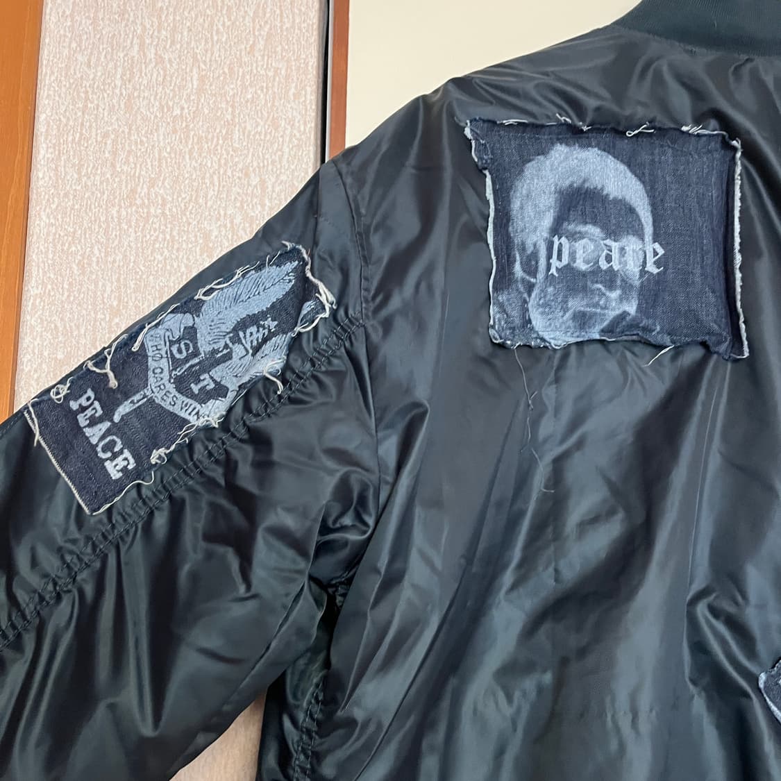 stuart trevor 올세인츠 빈티지 패치워크 봄버자켓 상품이미지7