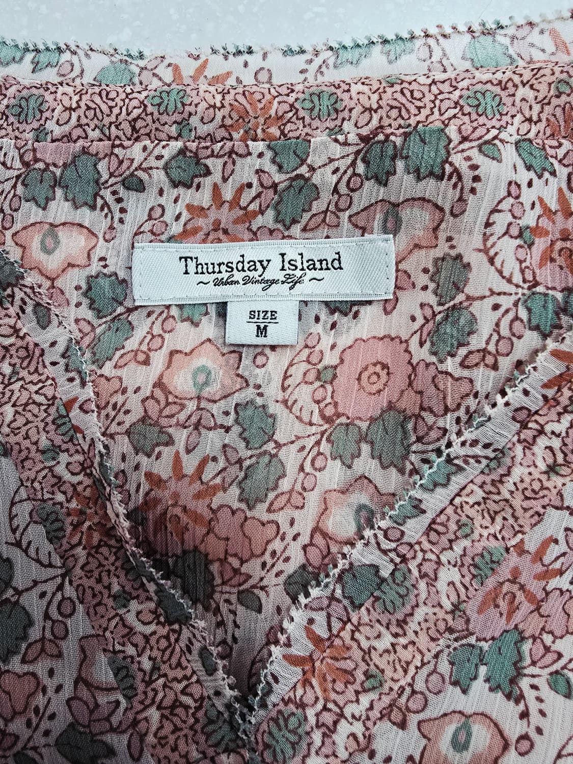 thursday island 플라워 패턴 롱 원피스 캉캉 스타일m 상품이미지8