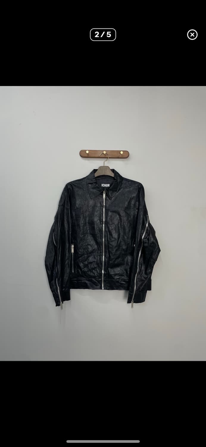 빈티지 블랙 가죽 자켓 A2829 상품이미지2