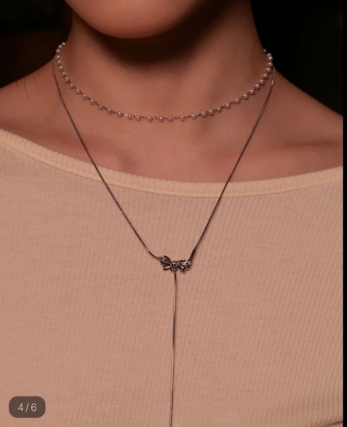 RIBBON ℒKEY NECKLACE  상품이미지2