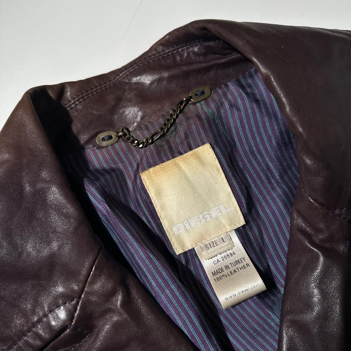 (매장판) 디젤 램스킨 레더 더블 트렌치 코트 상품이미지4