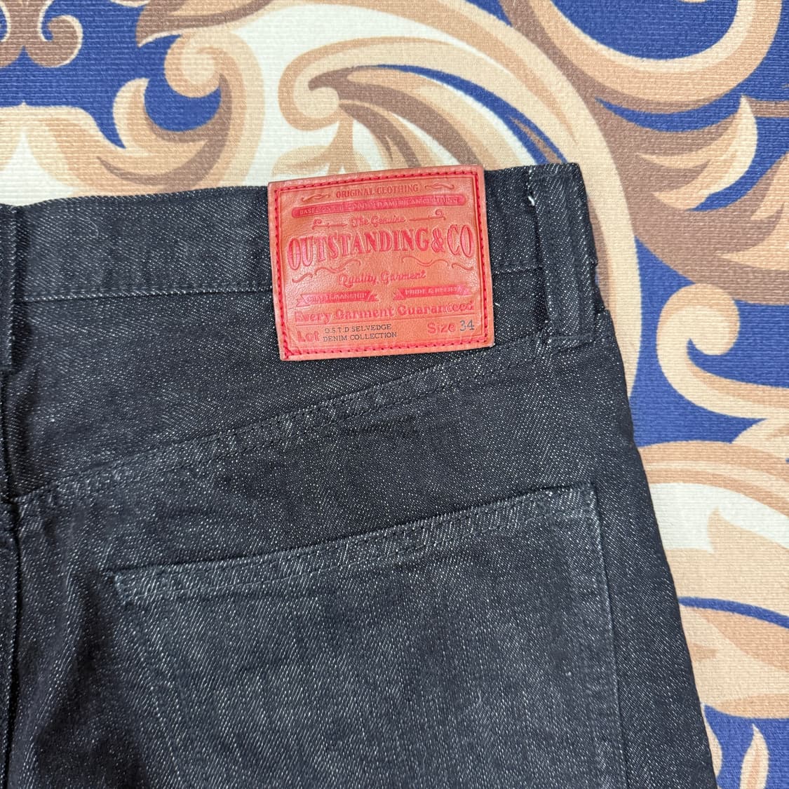 (34)아웃스탠딩 Outstanding 셀비지 데님팬츠(블랙) 상품이미지8