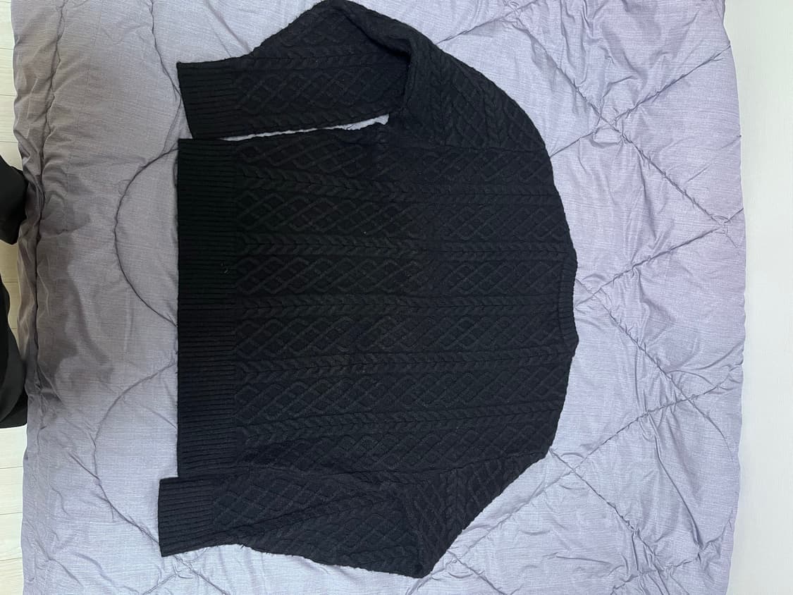 Dusky Day Crewneck Knit Black 상품이미지4