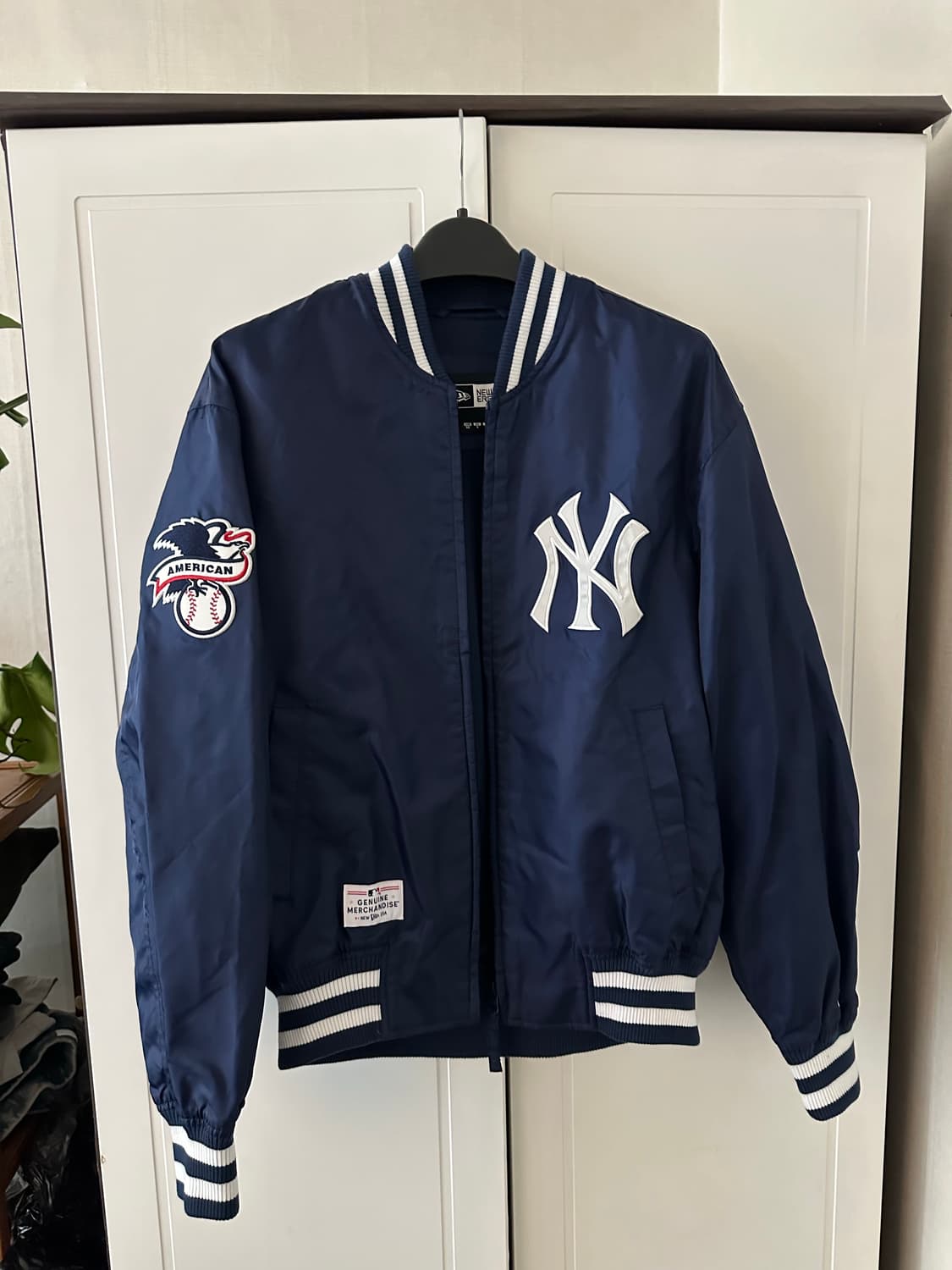 뉴욕 양키스 네이비 야구 점퍼 90(S) 상품이미지1