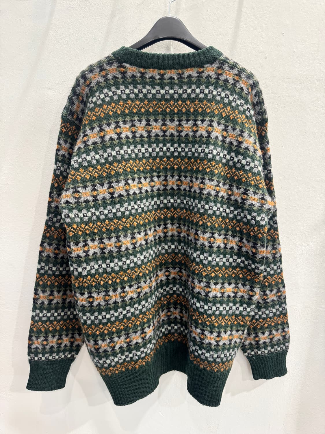 japan vintage 패턴 라운드니트 상품이미지5