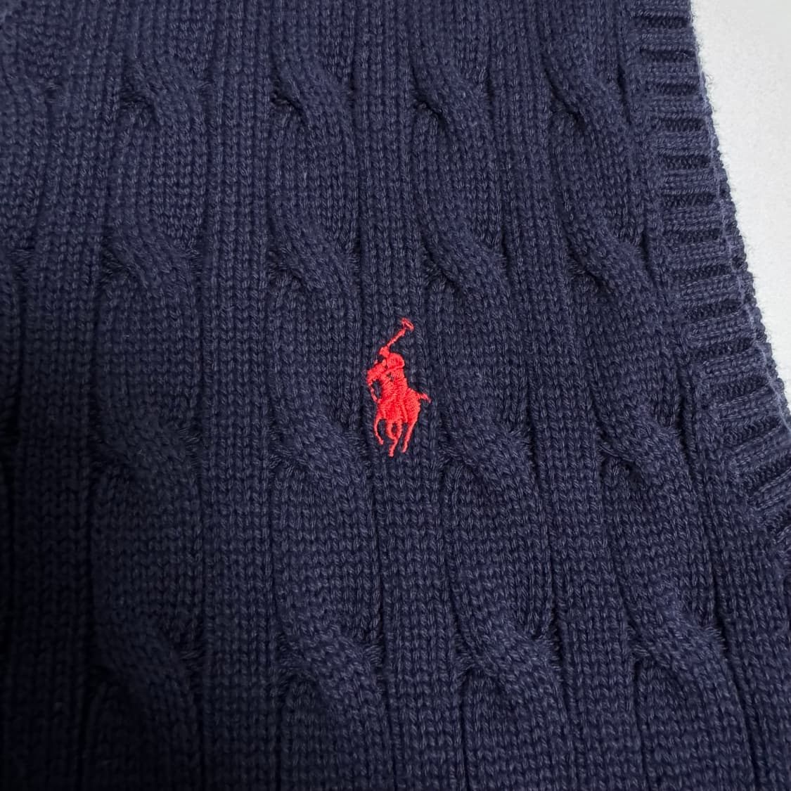 폴로 랄프로렌 키즈 니트 조끼 XL 네이비 상품이미지3