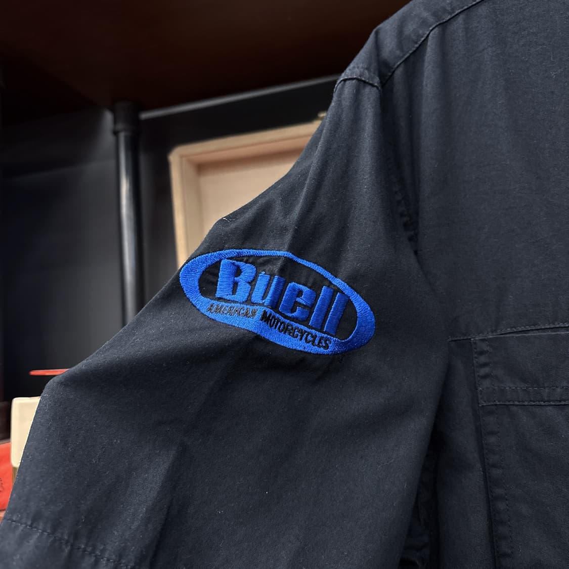 00s 할리데이비슨 Buell 뷰엘 리얼워크 코튼 메카닉 셔츠 N1189 상품이미지6