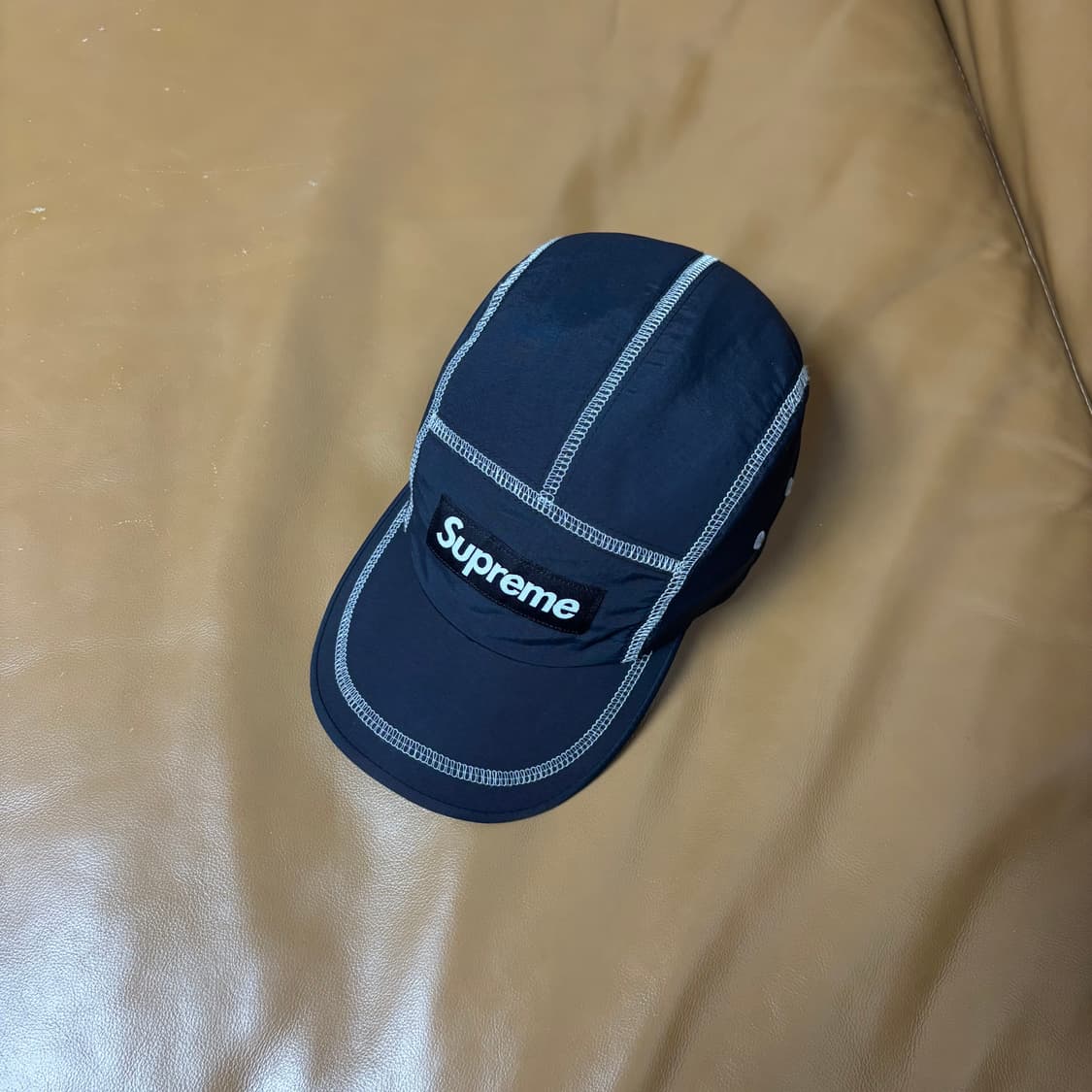 슈프림 캠프캡 모자 박스로고 23ss 리플렉티브 스티치 블랙 상품이미지6