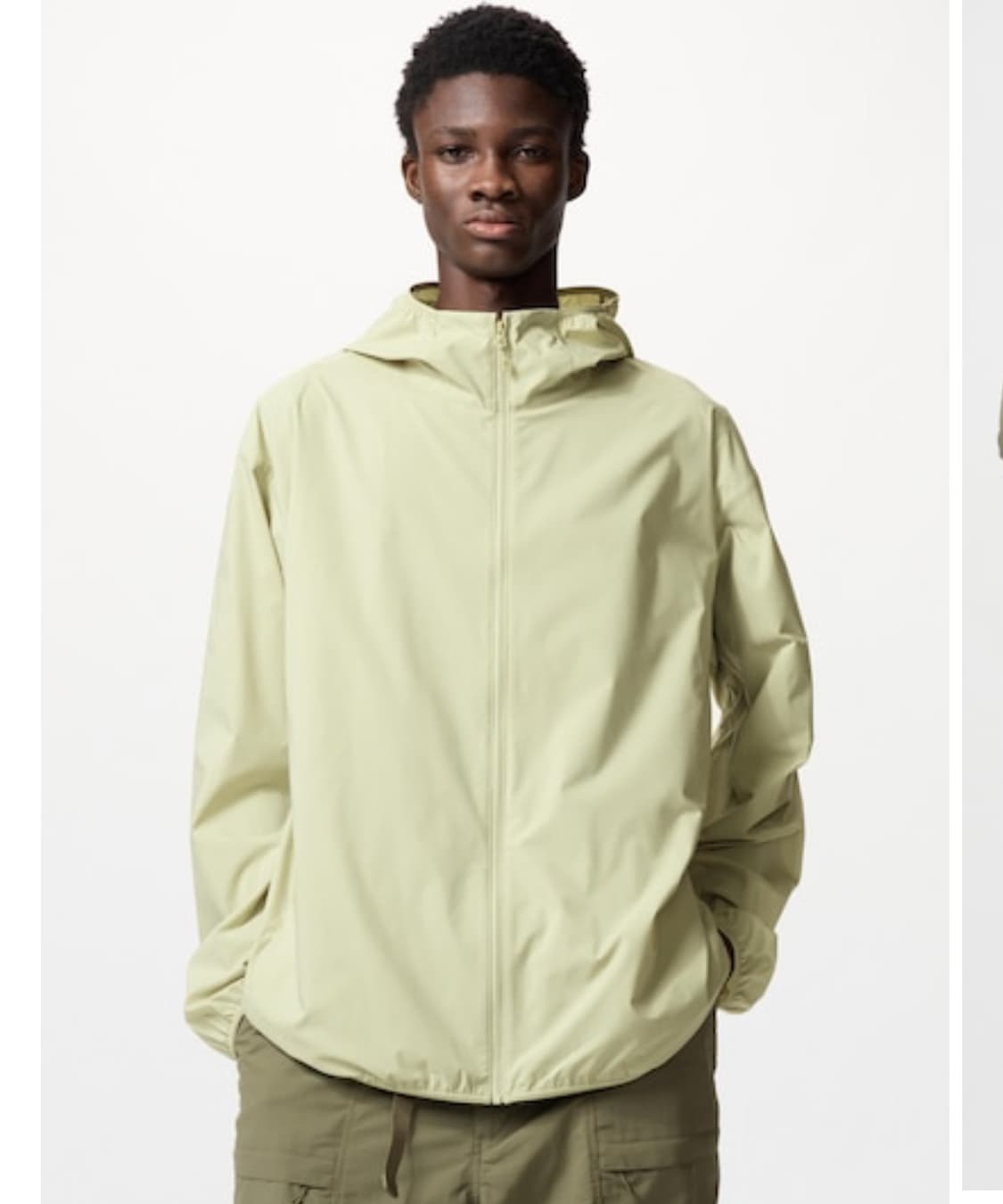 유니클로 포켓터블 uv 바람막이 라이트그린 상품이미지1