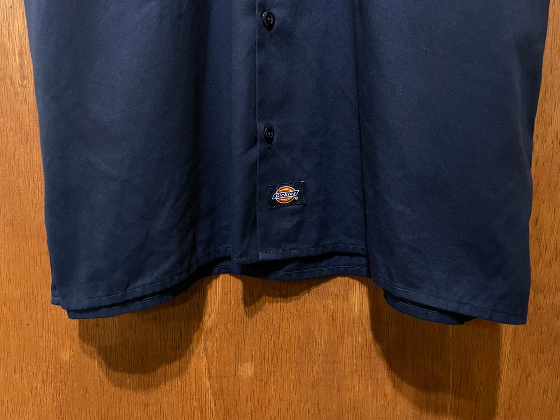 (L) Dickies 디키즈 반팔 워크 셔츠 네이비 상품이미지5