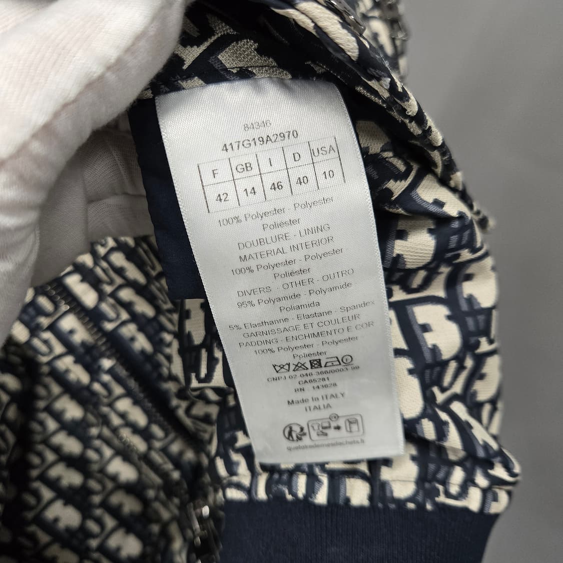 디올 오블리크 테크니컬 태피터 조끼 자켓 42 상품이미지4