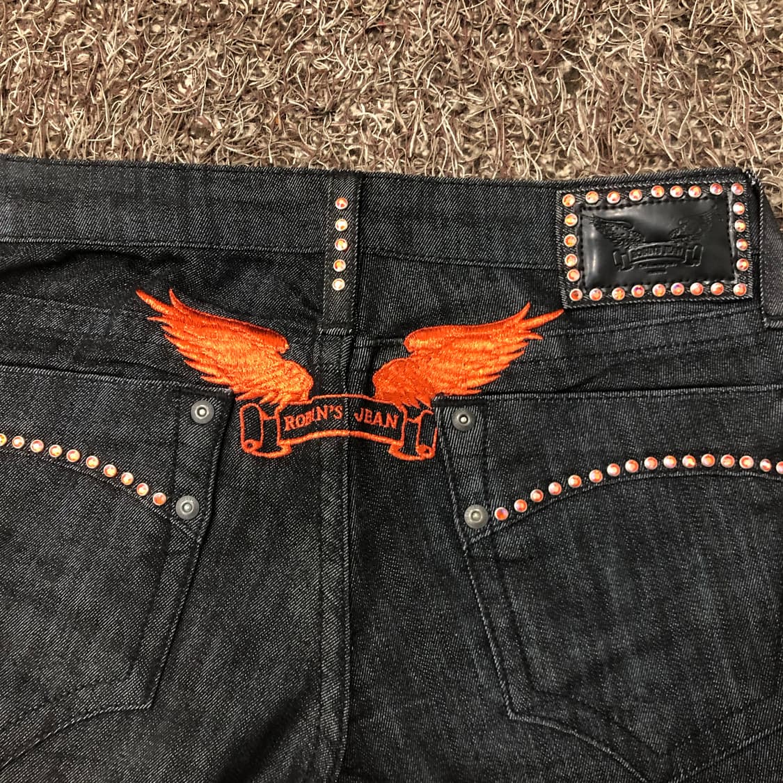 26 로빈스진 블랙 워싱 데님 팬츠 상품이미지3