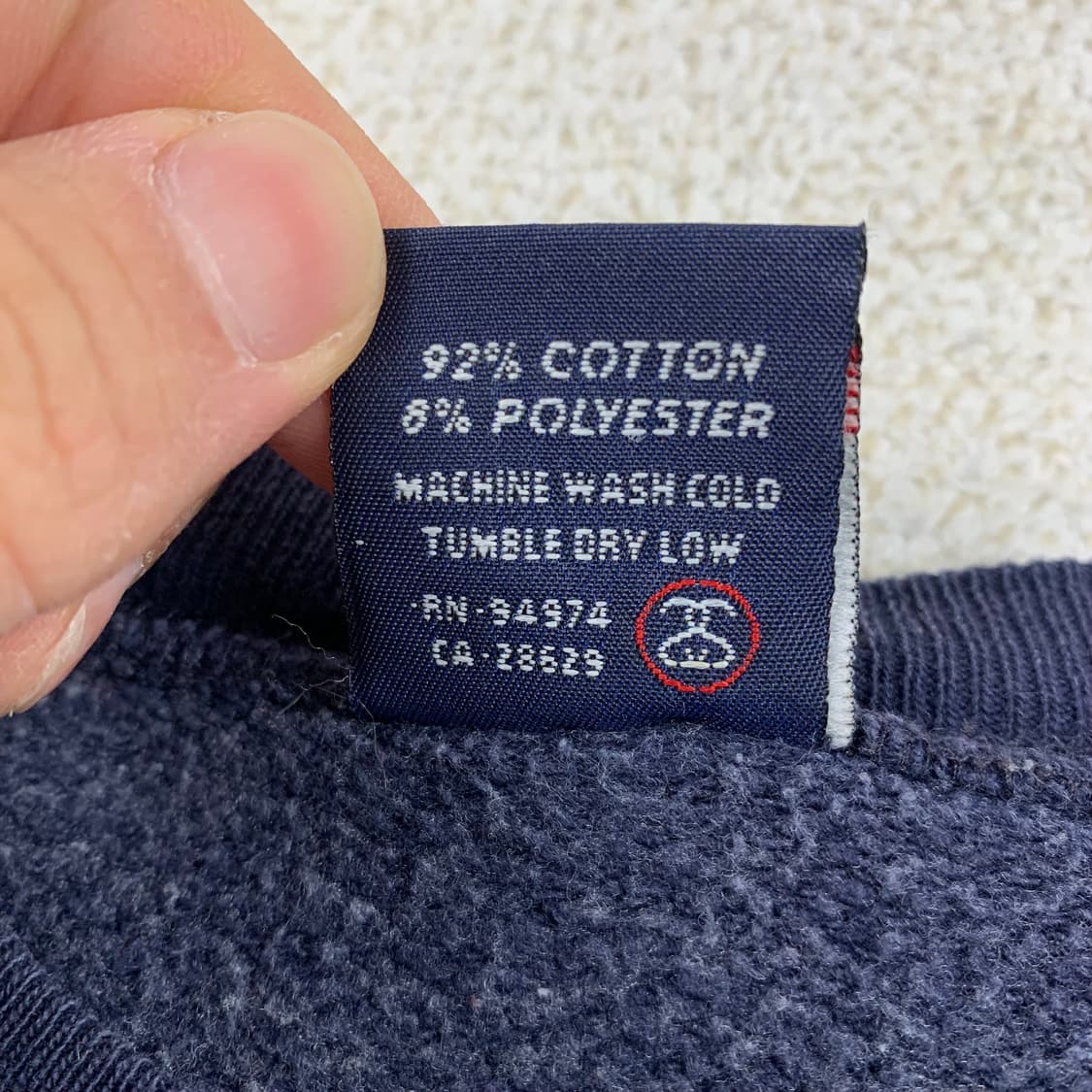 90s made in usa 스투시 자수로고 맨투맨 네이비 상품이미지7