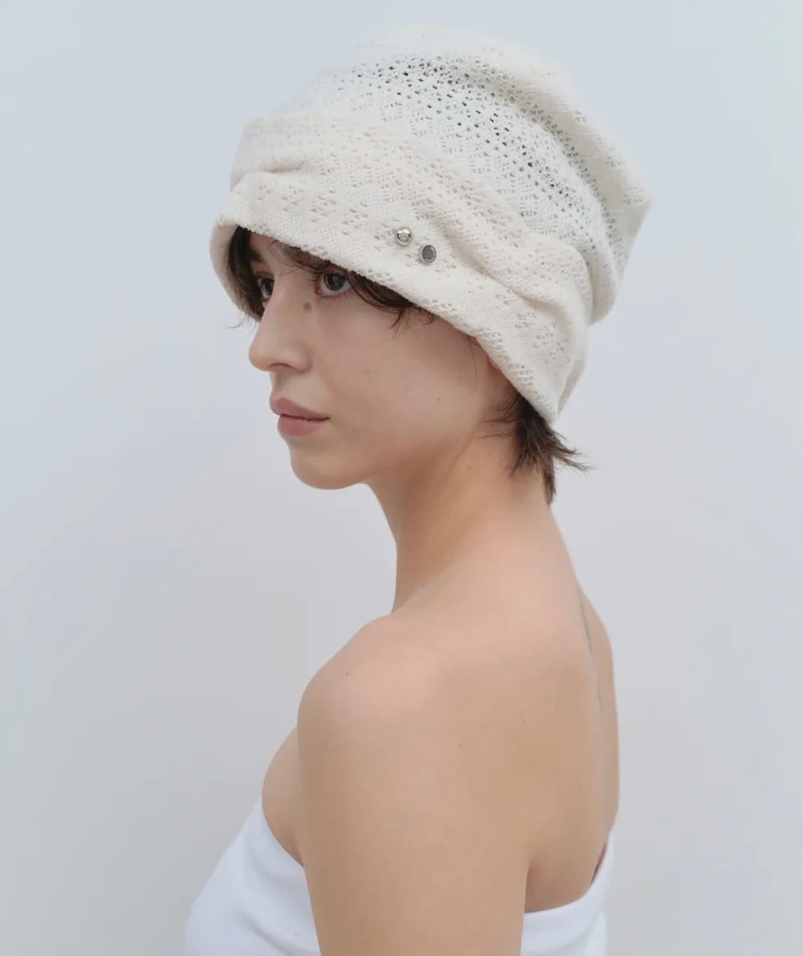 밀로우먼 포인텔 심볼 비니 에크루 상품이미지1