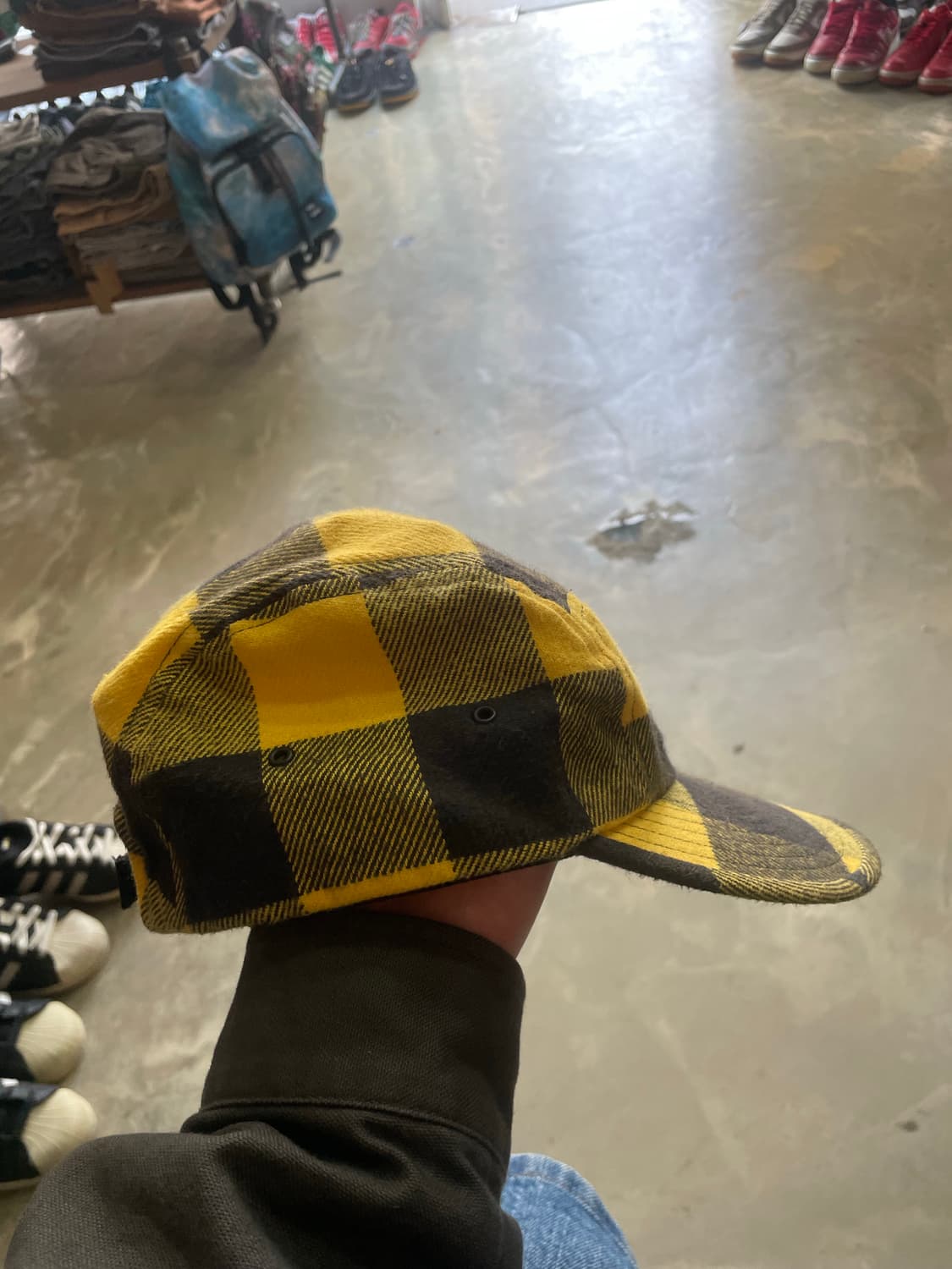 엑스라지 옐로우 체크 캠프캡 상품이미지5