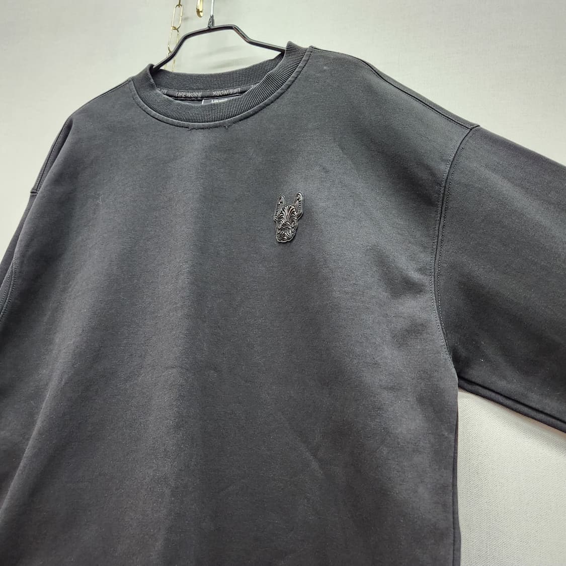 라이프워크 로고와펜/백로고 우븐배색 스트링 맨투맨M(XL) 상품이미지2