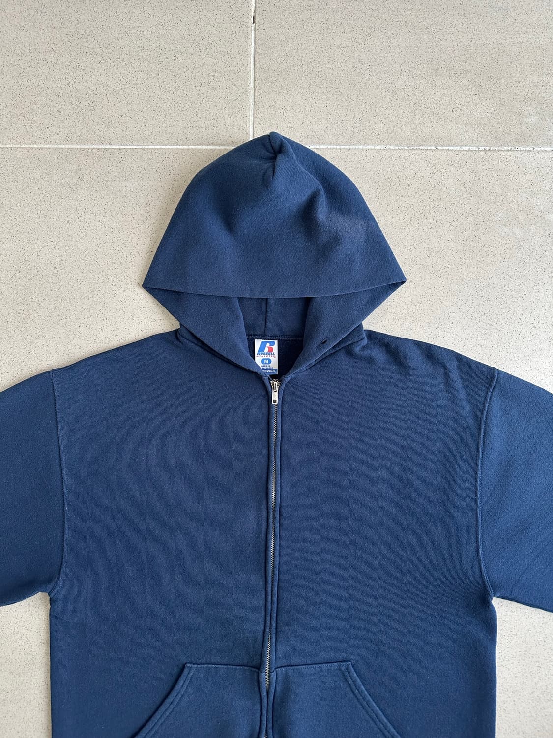 빈티지 러셀 후드집업 네이비 M 상품이미지4