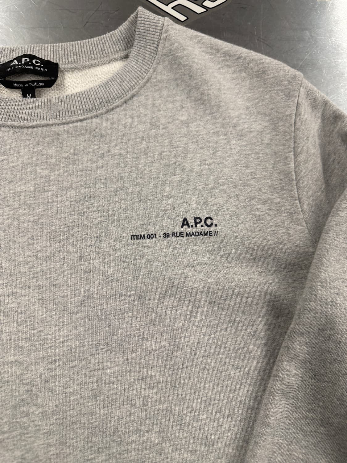 APC 아페쎄 아이템 로고 스웨트 맨투맨 M 상품이미지3