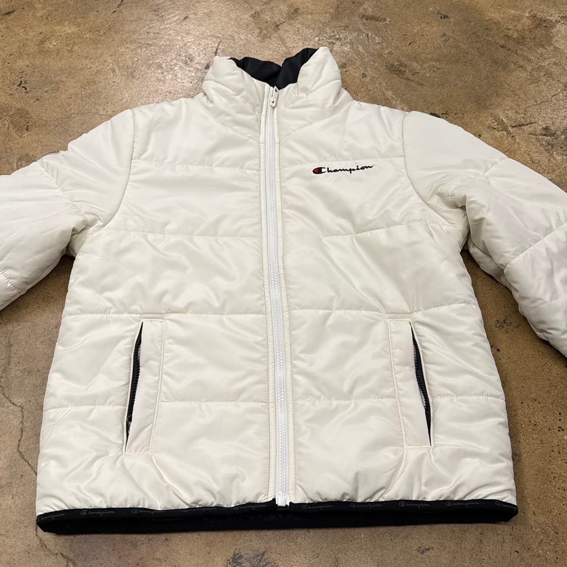 [정품/M] 챔피온 아이보리 패딩 점퍼 b8 상품이미지3
