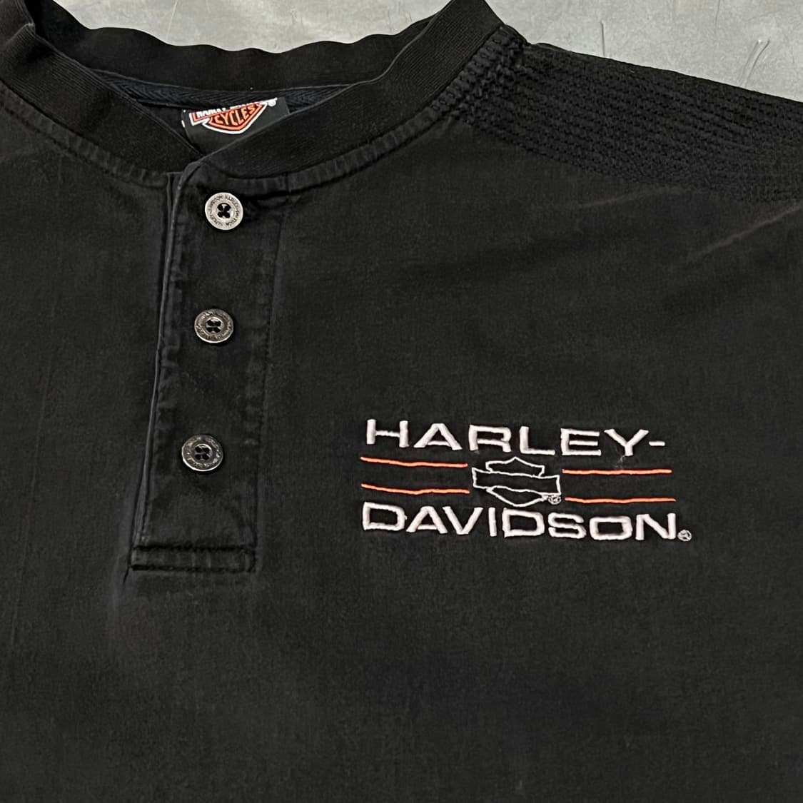  할리데이비슨 자수로고 헨리넥 반팔티 y15701 상품이미지4
