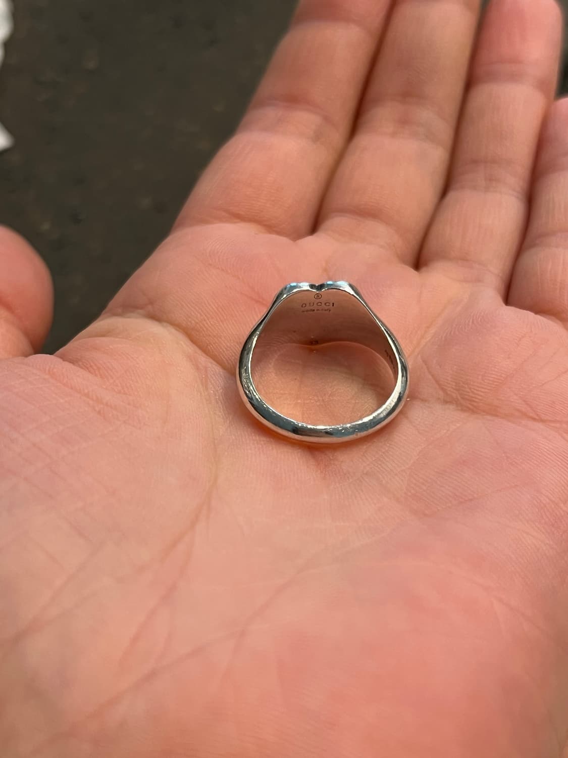 구찌 인터로킹 G 에나멜 하트 반지 SILVER RED 13호 상품이미지9