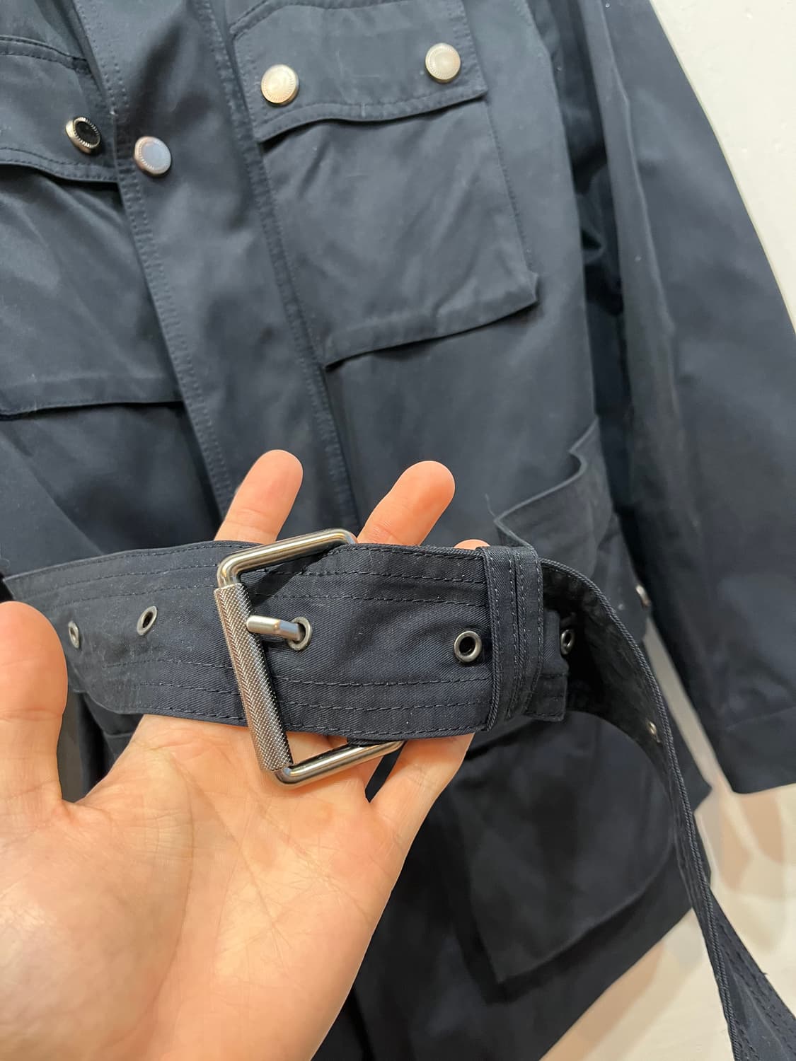 맨온더분 사파리 자켓 네이비 50 상품이미지3