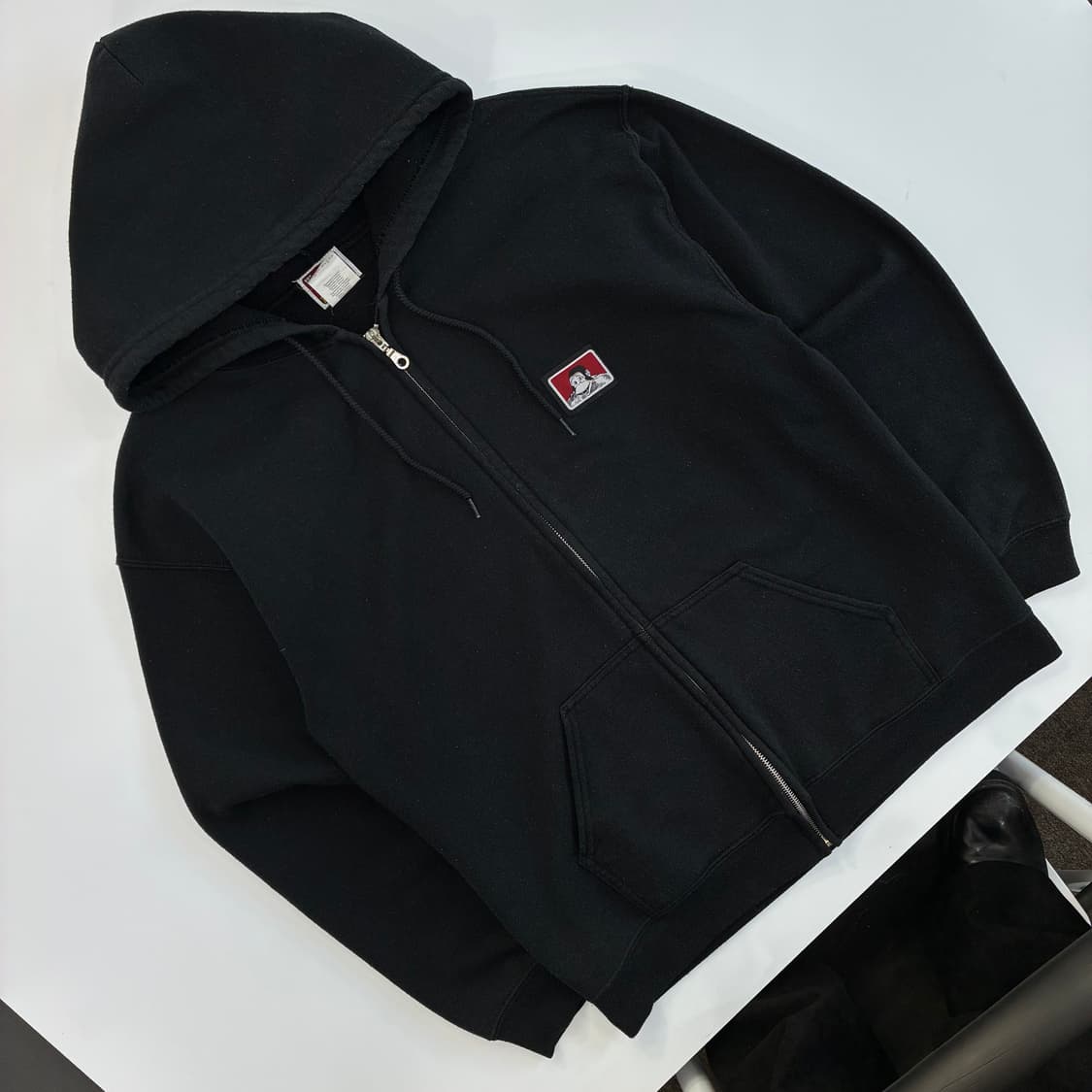 Ben davis  벤 데이비스 스몰로고 블랙 후드집업  상품이미지2