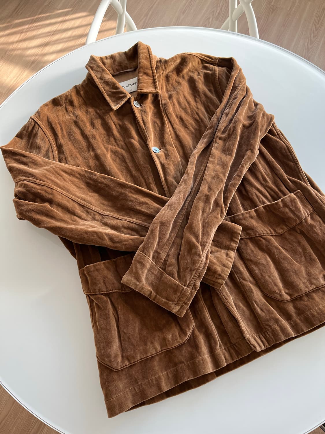 아워레가시(Our Legacy) 벨벳 아카이브 박스 자켓 메탈 브라운 상품이미지1