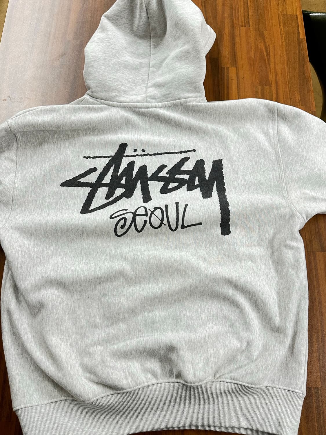 스투시 스탁 서울 후드 애쉬헤더 L 상품이미지2