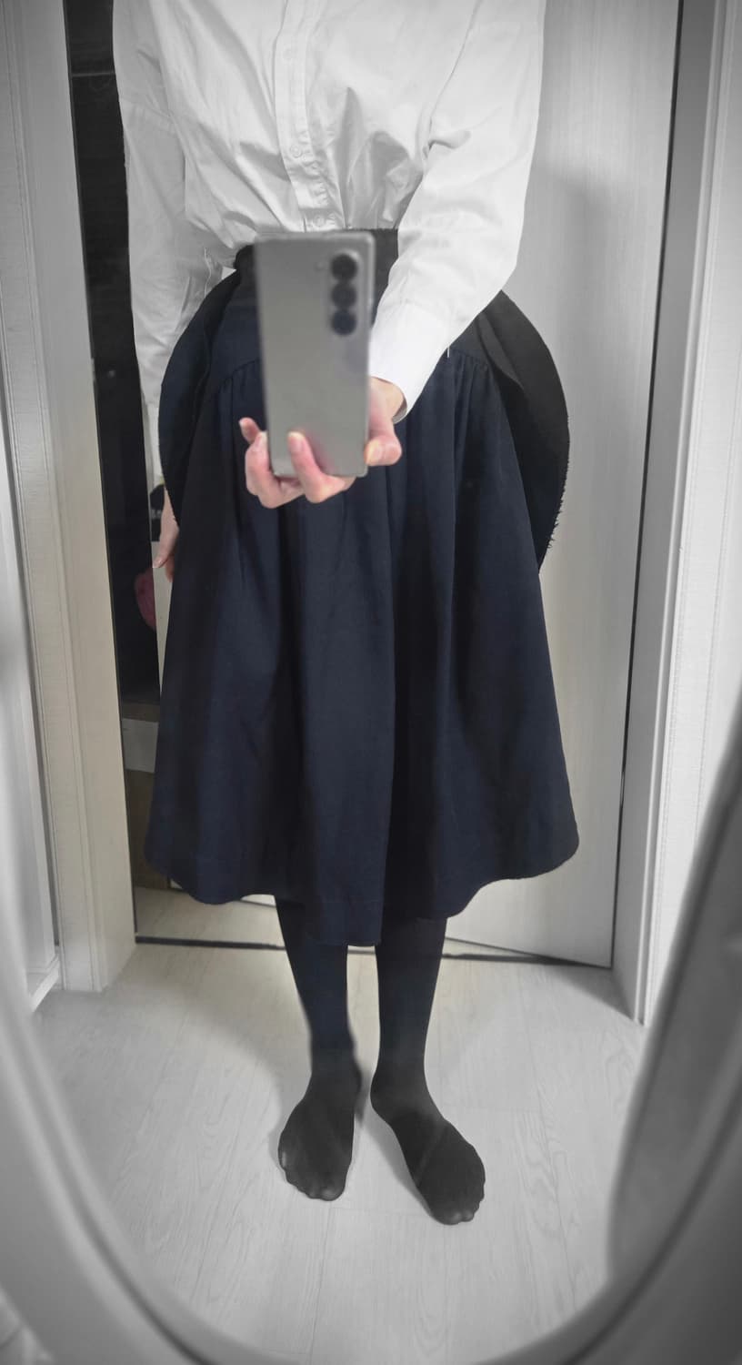꼼데가르송 울  스커트 진네이비 상품이미지5
