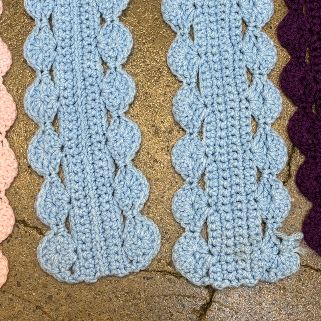 레어 90s 미국 빈티지 니트 핸드메이드 머플러 목도리 상품이미지5