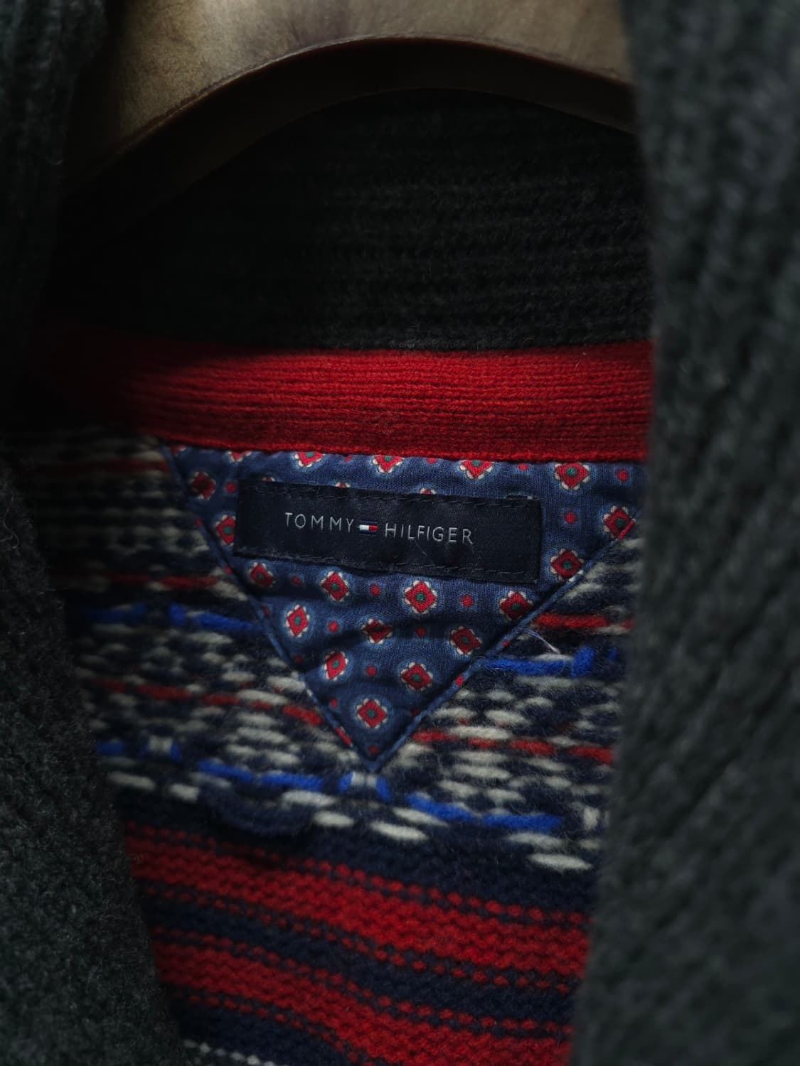 타미힐피거 남성 노르딕 램스울 숄칼라 가디건 상품이미지3