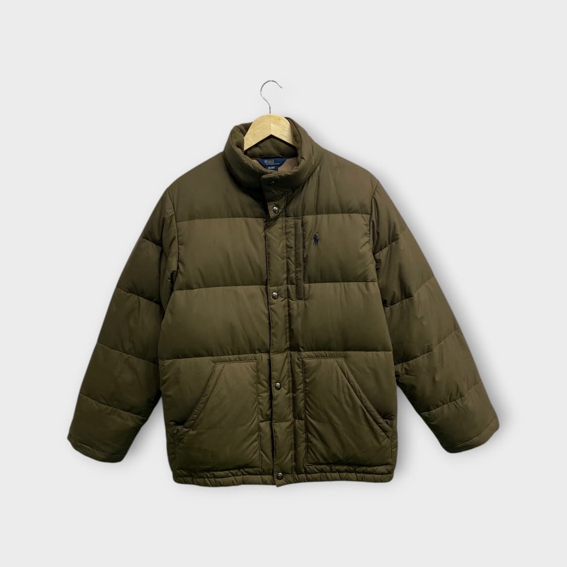 폴로 랄프로렌 미니멀 카키 브라운 패딩 L  상품이미지1