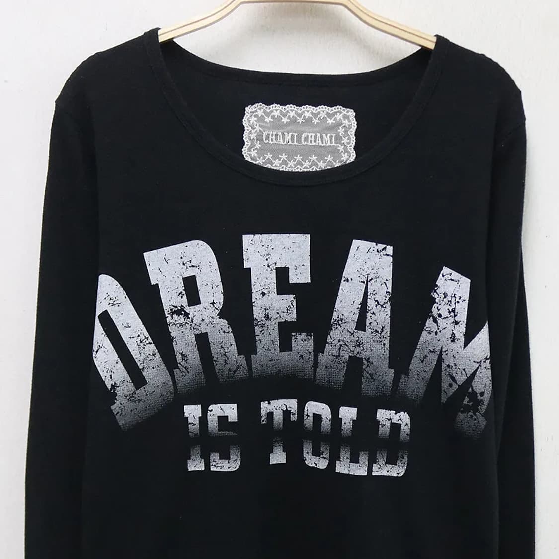 CHAMI CHAMI 크랙 레터링 긴팔 티셔츠 63648 상품이미지3