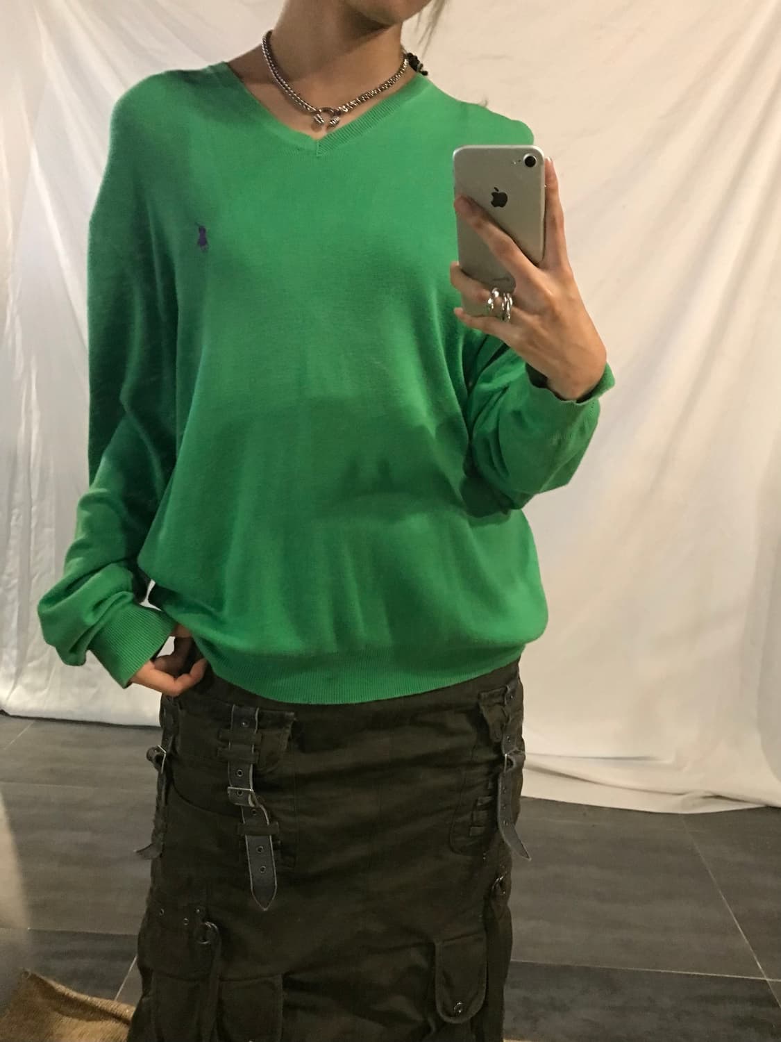  Polo Ralph Lauren V-neck green Knitwear 상품이미지4
