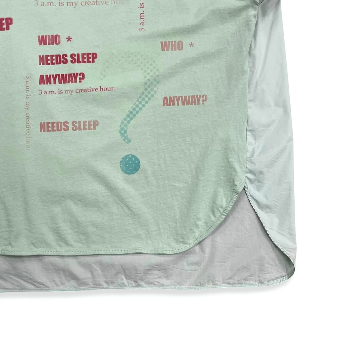 Lettering Mint Box Blouse T Shirt 상품이미지5