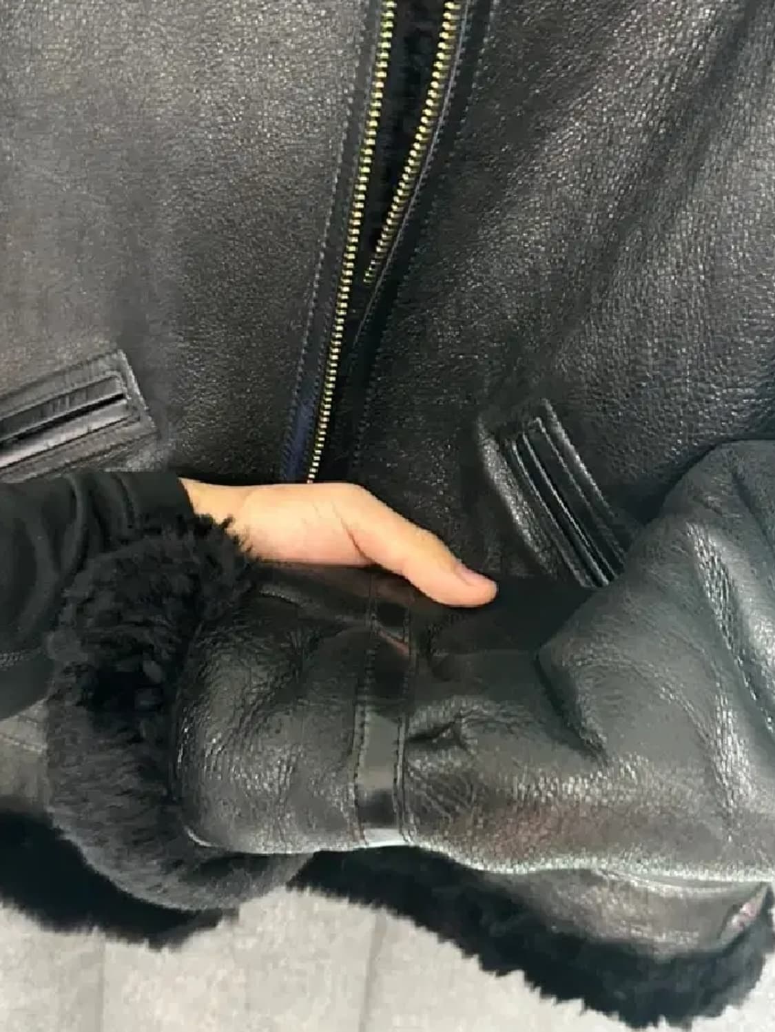말가죽 보강 무스탕 무톤 자켓 xxl 역시즌 상품이미지5