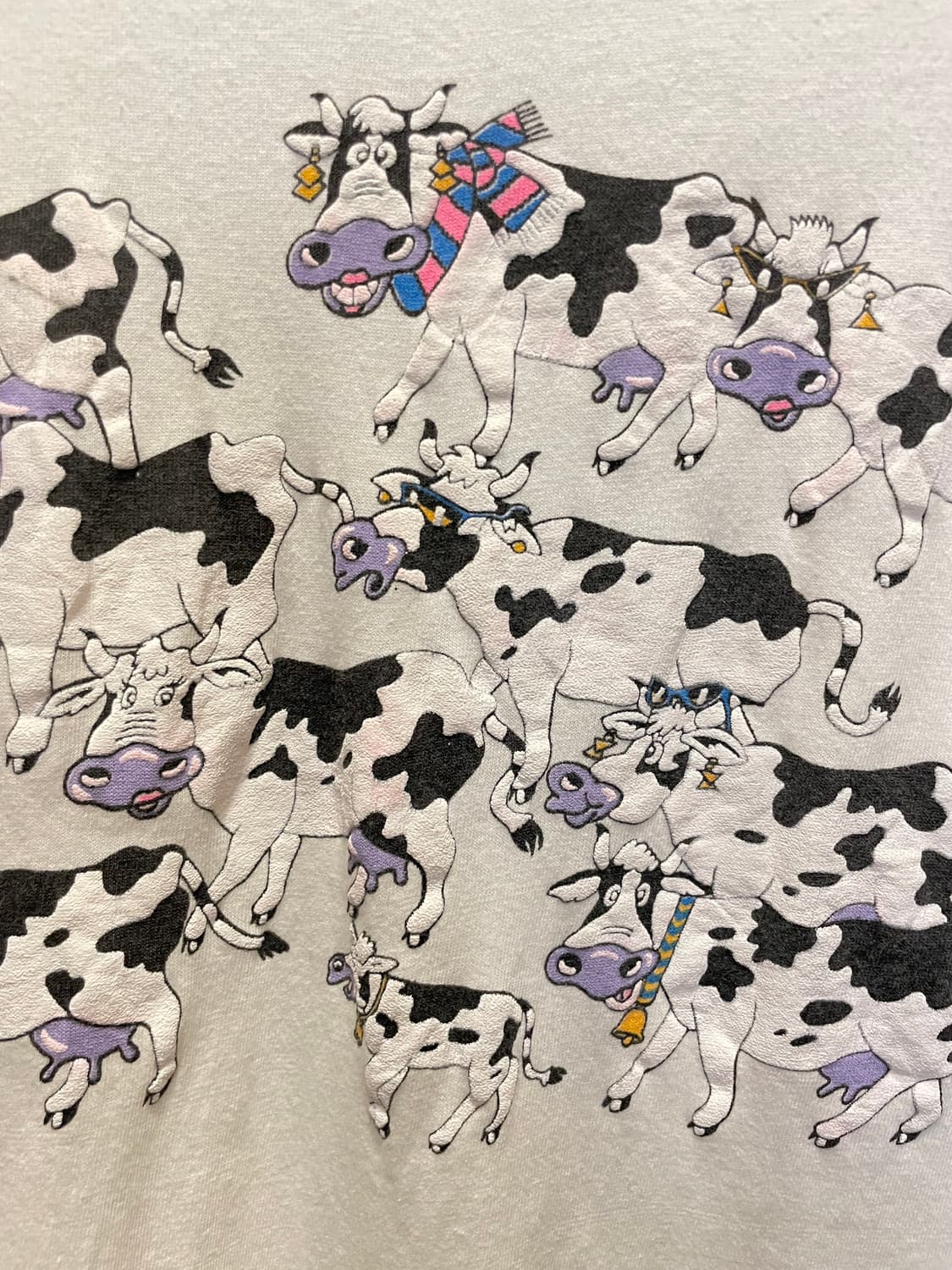 1990's Vintage Comic Cow Print Tee 상품이미지4