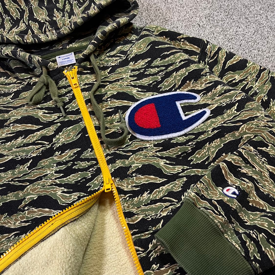 챔피온 카모플라주 후드집업 상품이미지2