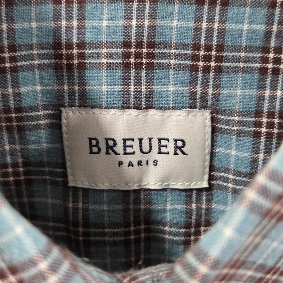 브로이어 버튼다운 체크셔츠 100  상품이미지3