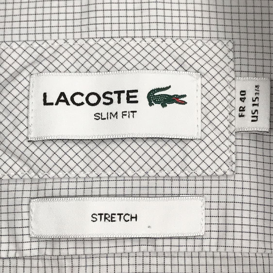 라코스테 Lacoste 잔체크 슬림핏 셔츠 남방 남성40 (95) 상품이미지7