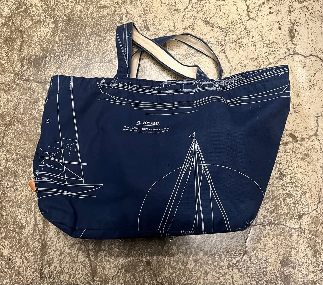 폴로 랄프로렌 네이비 보트 프린트 토트백 상품이미지5