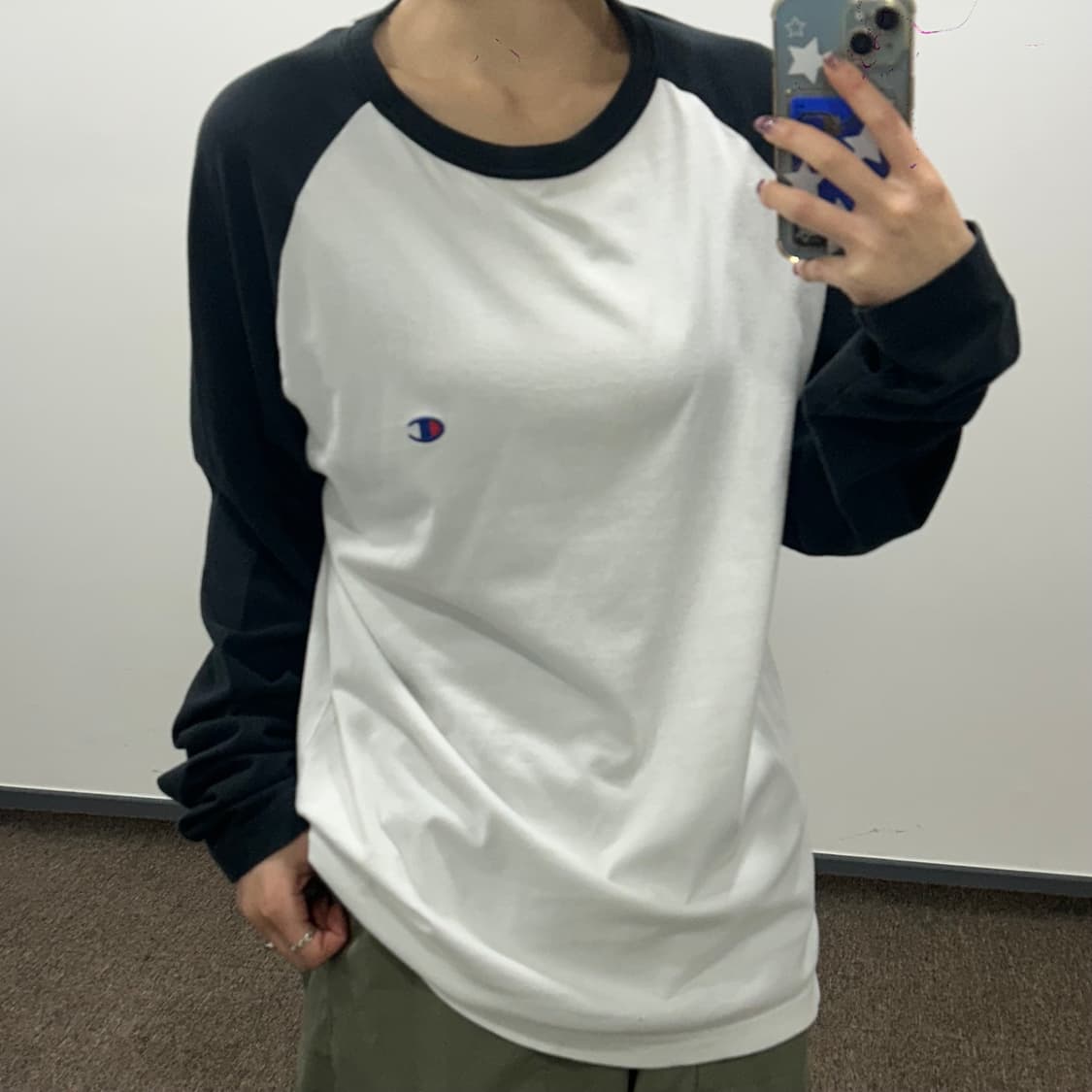 Champion 챔피온 재팬라인 블랙 화이트 배색 나그랑 상품이미지2