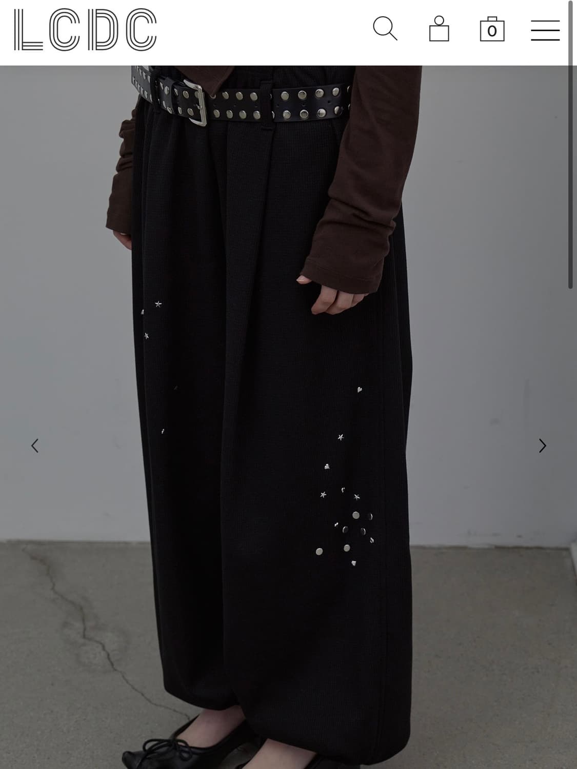 lcdc 스파클 와플팬츠 블랙 상품이미지1