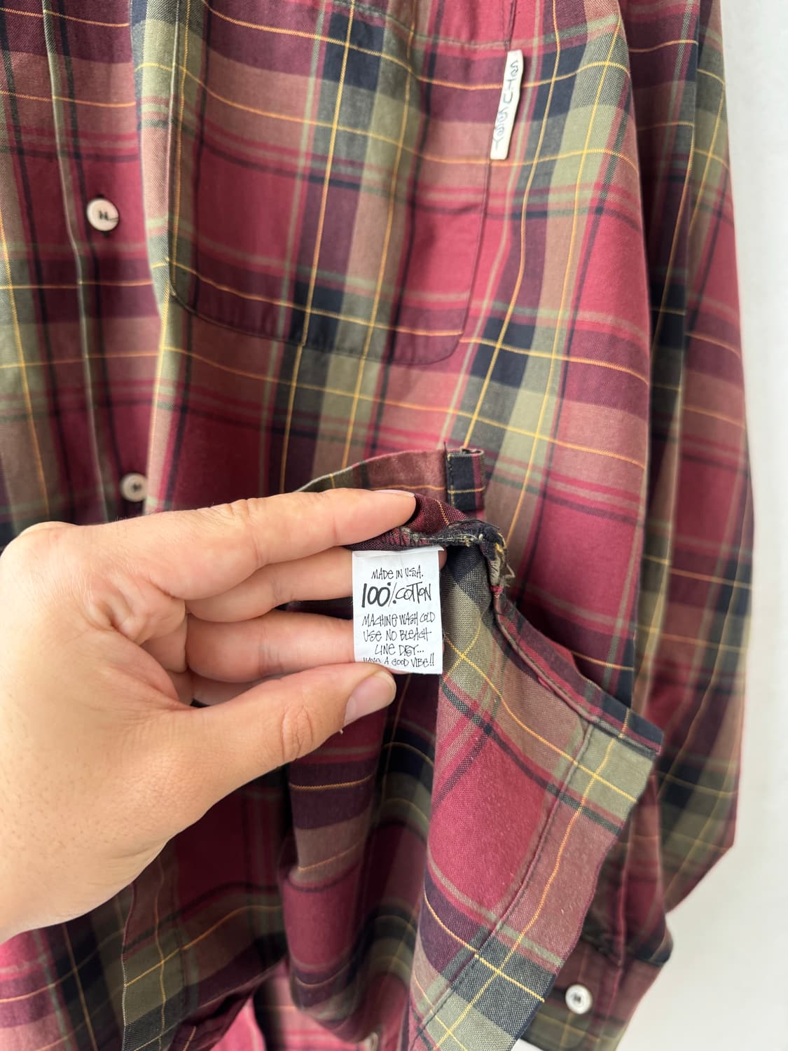 80s 스투시 체크 셔츠 상품이미지7